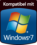 Kompatibel mit Windows 7 Logo (Windows und das Windows-Logo sind Warenzeichen der Microsoft-Firmengruppe)