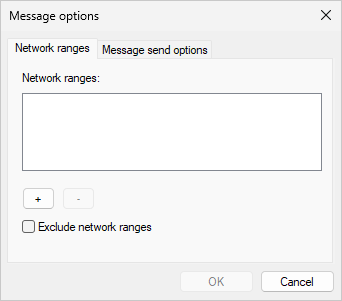 Network ranges options