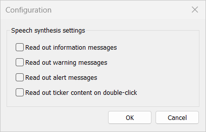 The configuration dialog