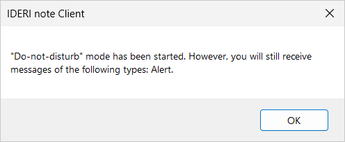 The user has entered ''Do-not-disturb'' mode but still receives alert messages