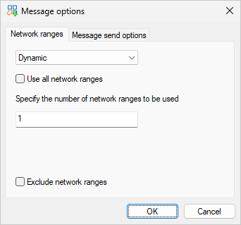 Number of dynamic network ranges to be used