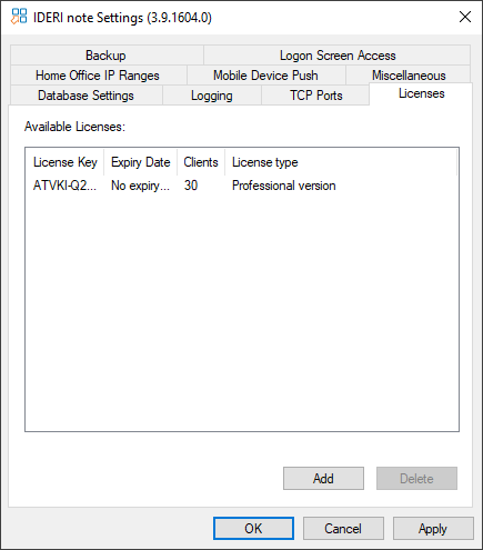 Licensing information added to IDERI note