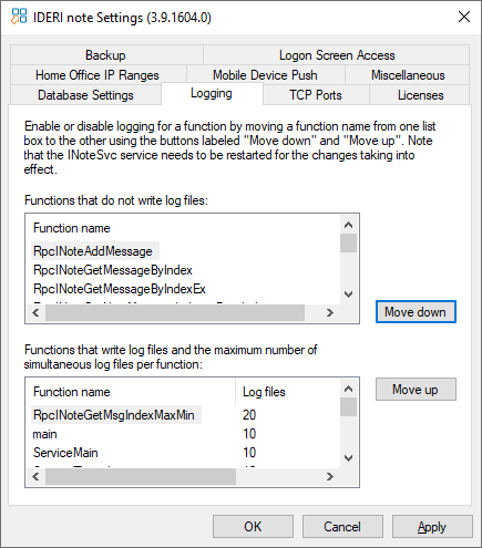 A new function added to the logging functions