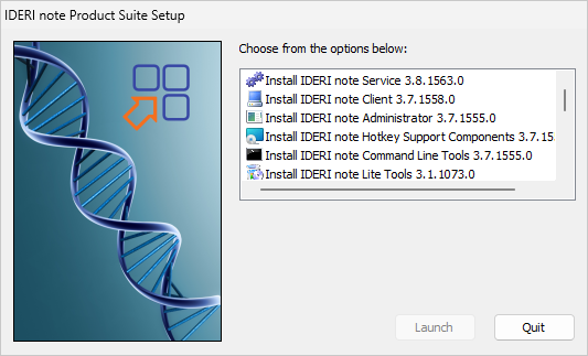 IDERI note Product Suite Setup program