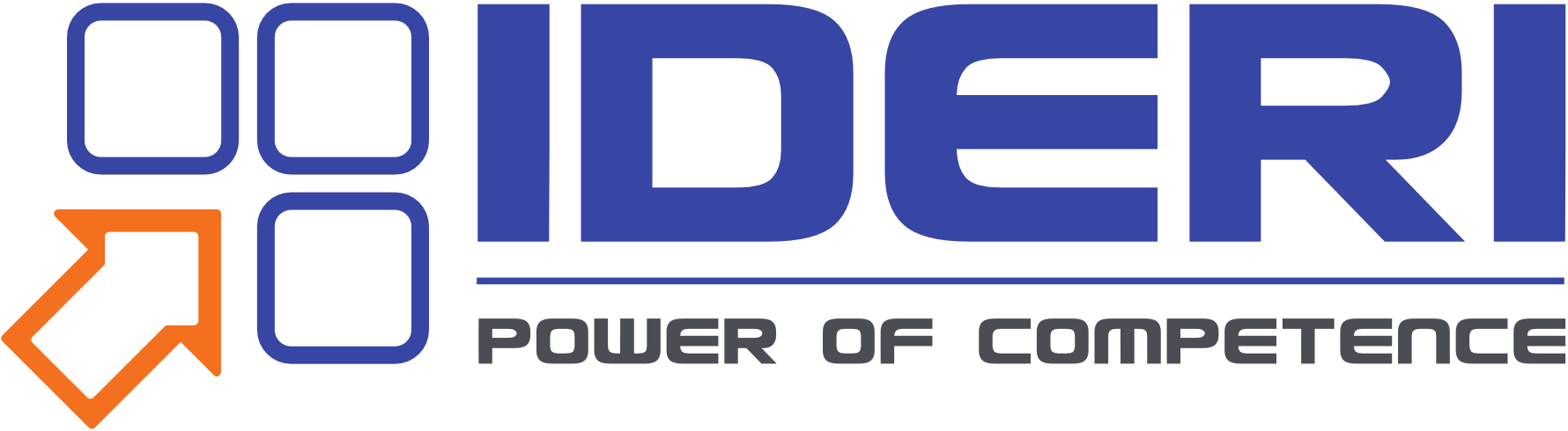 The IDERI logo on the ticker when floating or docked to the upper or lower edge of the screen