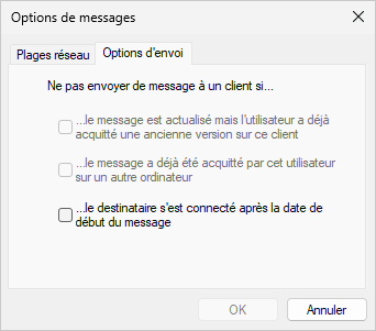 Message send options