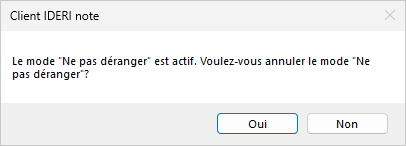 The user is leaving ''Do-not-disturb'' mode prematurely