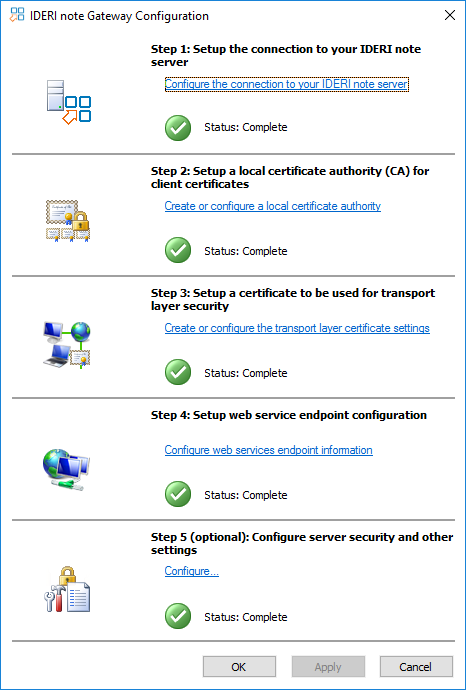Configuration interface of the |INOTEGW|